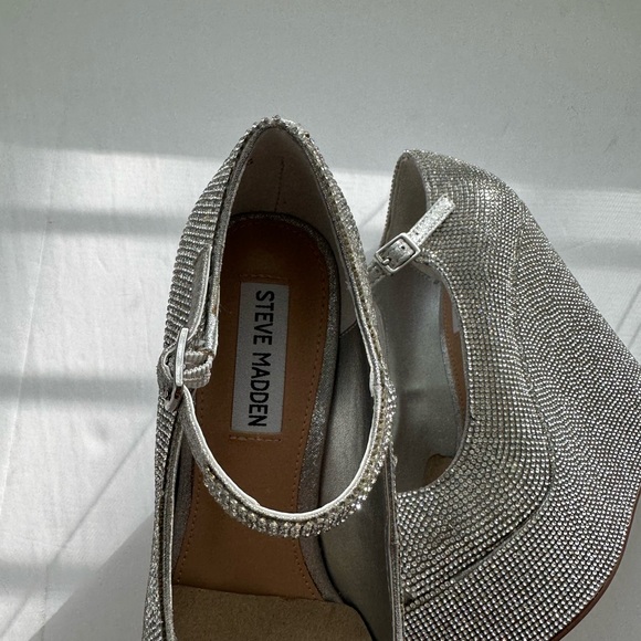 STEVE MADDEN/ macie rhinestone wedge heel - Picture 12 of 15